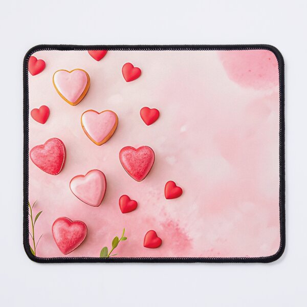 Item preview, Romantic watercolor Valentine's Day background, soft pink and red tones, hand-painted hearts, dreamy atmosphere designed and sold by zozo-shop.