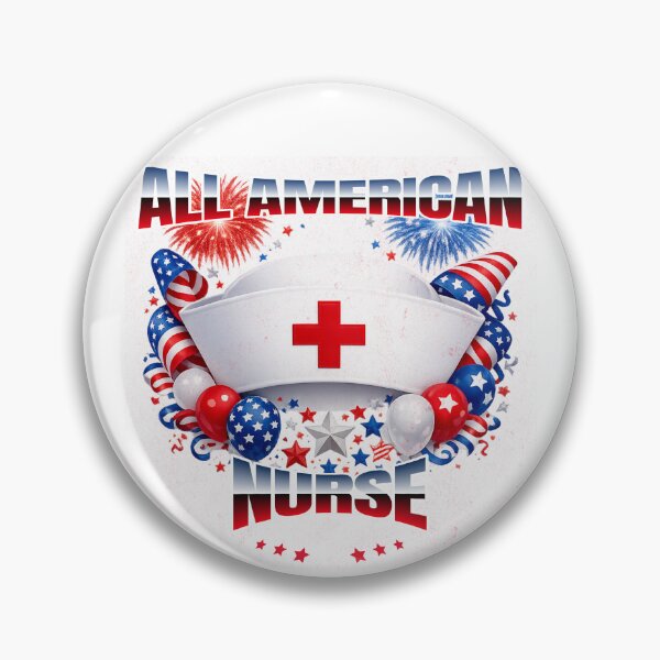 Item preview, All American Nurse with patriotic nursing cap designed and sold by Giddy Bear Gifts.