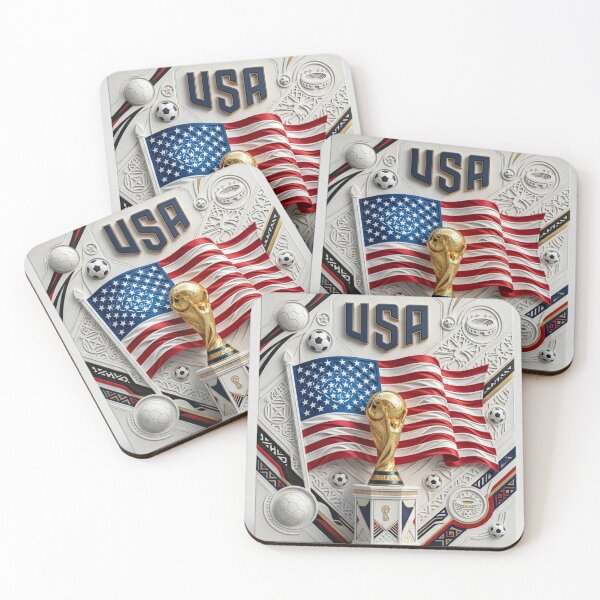 Item preview, USA Soccer Championship Pride - 3D Papercut World Football Trophy designed and sold by keythxctrs.
