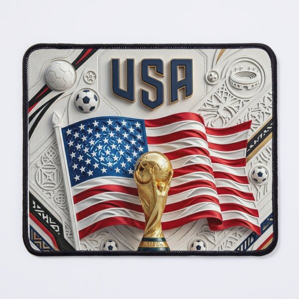 Item preview, USA Soccer Championship Pride - 3D Papercut World Football Trophy designed and sold by keythxctrs.