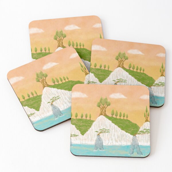 Item preview, Dreamy cliff tree village designed and sold by greenPQBstudio.