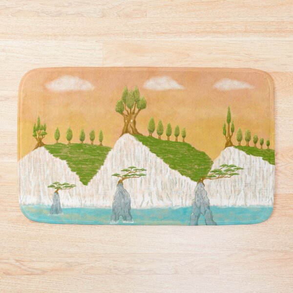 Item preview, Dreamy cliff tree village designed and sold by greenPQBstudio.