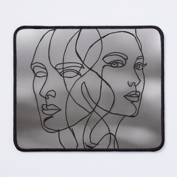 Item preview, Original Hand Sketched One Line Art Overlapping Faces designed and sold by FineLineVibes.
