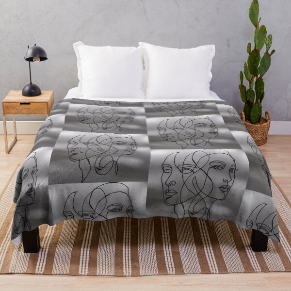 Item preview, Original Hand Sketched One Line Art Overlapping Faces designed and sold by FineLineVibes.