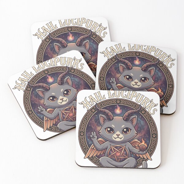 Item preview, HAIL LUCIPURR Cute Occult Cat Graphic T-Shirt Design designed and sold by PixeoCreatives.