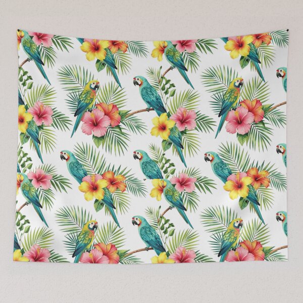 Item preview, Tropical Parrot Paradise Seamless Pattern designed and sold by RandomWalker.