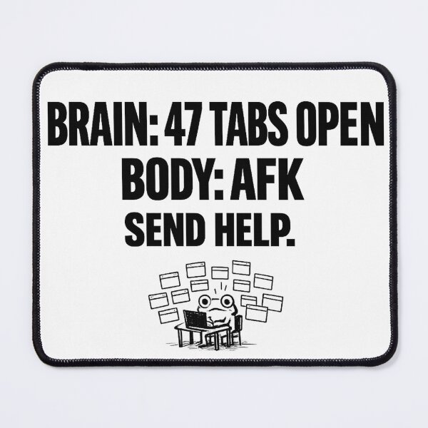 Item preview, Brain 47 Tabs Open ADHD Frog Funny Shirt Neurodivergent Gift Overstimulated Tee Mental Health Humor Shirt ADHD Frog Gift designed and sold by Moss & Mellow.