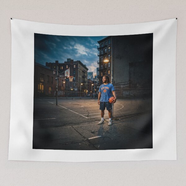 Artikelvorschau, Jalen Brunson NY Knicks NYC Playground Portrait entworfen und verkauft von Home Decor Art.