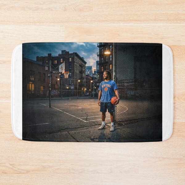 Item preview, Jalen Brunson NY Knicks NYC Playground Portrait designed and sold by Home Decor Art.