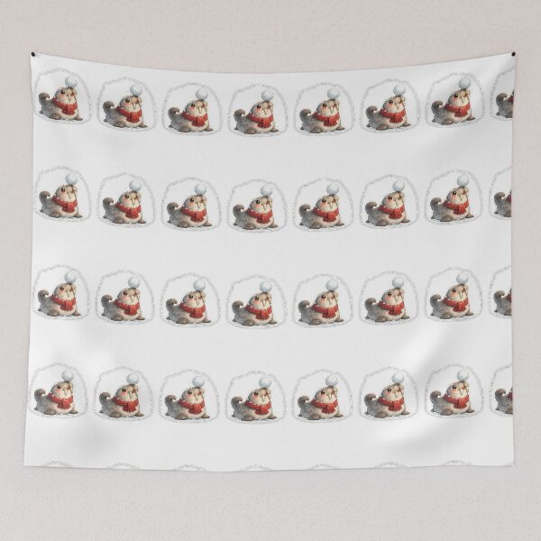 Item preview, Snowball Walrus Sticker – Cozy Winter Kawaii Aesthetic designed and sold by PawsAndpetalstudio.