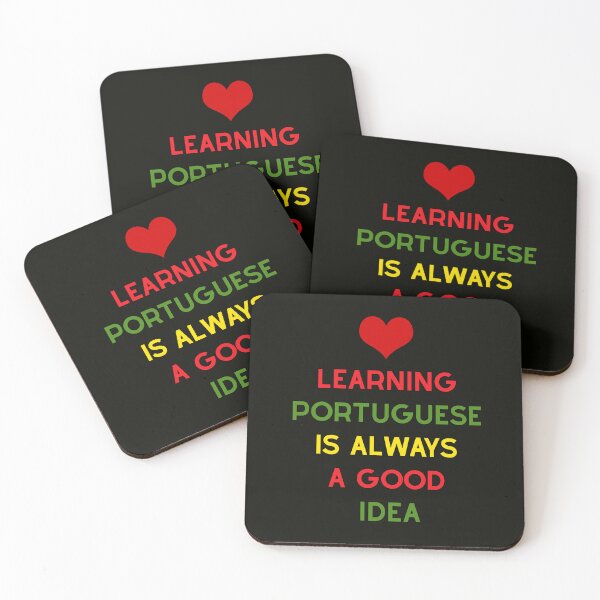 Item preview, Learning Portuguese Is Always a Good Idea – Fun Colorful Typography for Language Lovers designed and sold by icreativestudio.