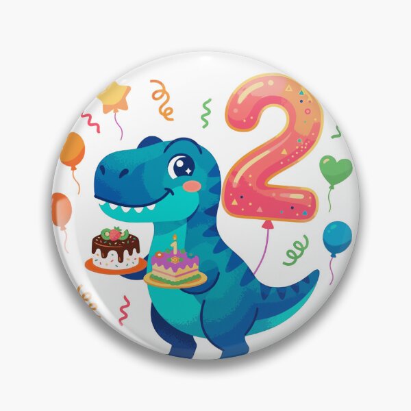 Item preview, Two Saurus Blue T-rex 2nd Birthday Boy/Girl Gift Toddler Dino Lover designed and sold by Tronstell.