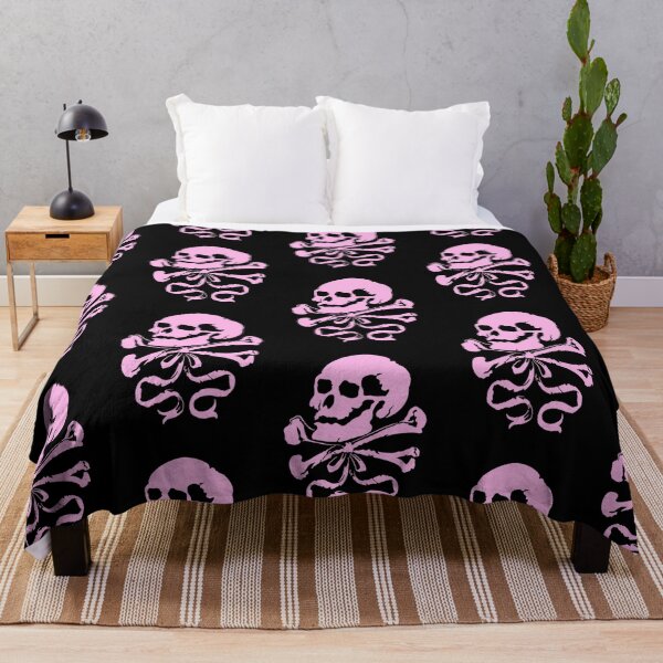 Item preview, Skull, Crossbones and Bow ( pink ) designed and sold by The Noir Arts.