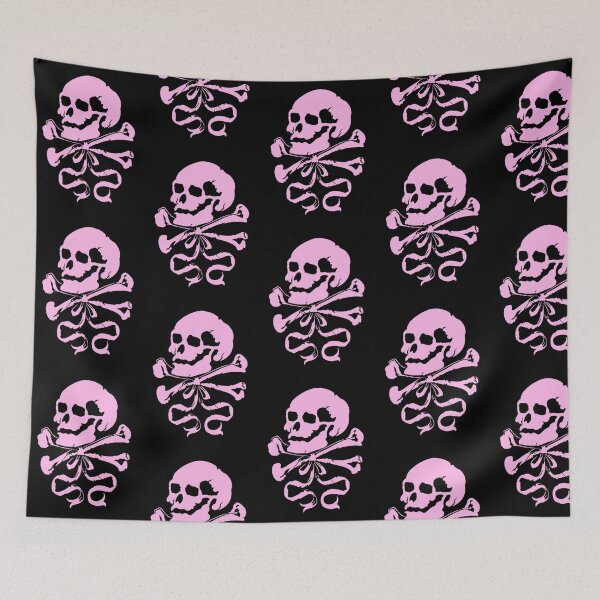 Item preview, Skull, Crossbones and Bow ( pink ) designed and sold by The Noir Arts.