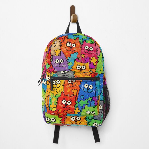 Item preview, Rainbow Cat Garden Party Art Print designed and sold by WJ Cozy Creations.