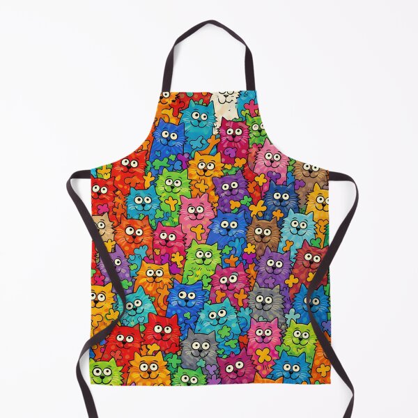 Item preview, Rainbow Cat Garden Party Art Print designed and sold by WJ Cozy Creations.