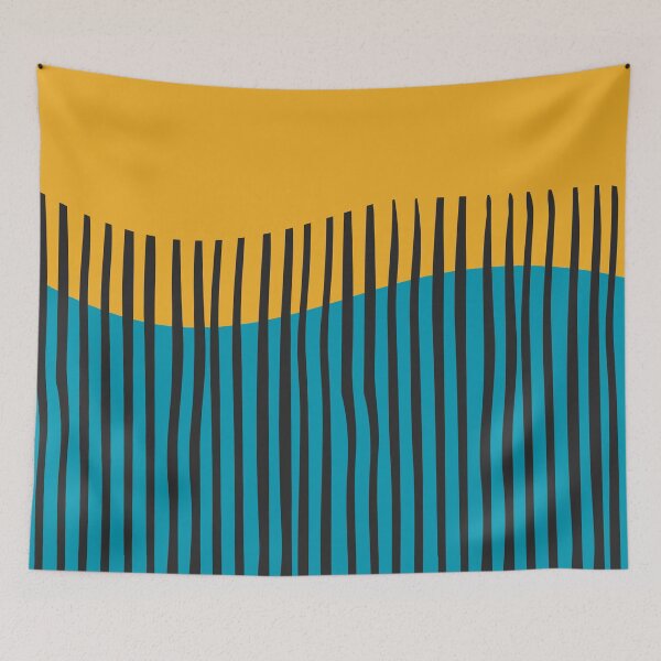 Item preview, Abstract Wavy Stripe Pattern Modern Geometric Art designed and sold by Volt Junkies.