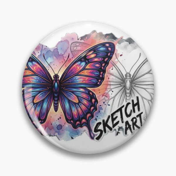 Item preview, Butterfly – From Sketch to Life designed and sold by Aquinoxx.