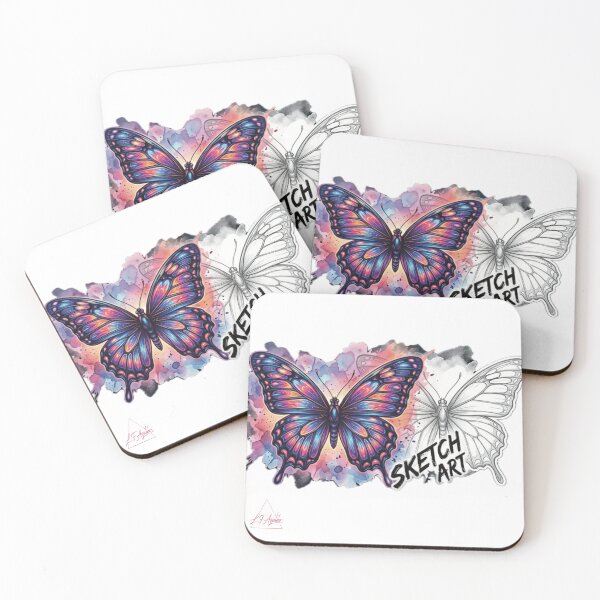 Item preview, Butterfly – From Sketch to Life designed and sold by Aquinoxx.