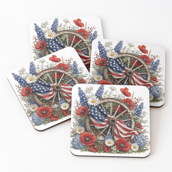Item preview, Patriotic Country Floral Americana Artwork designed and sold by PetalGarden.