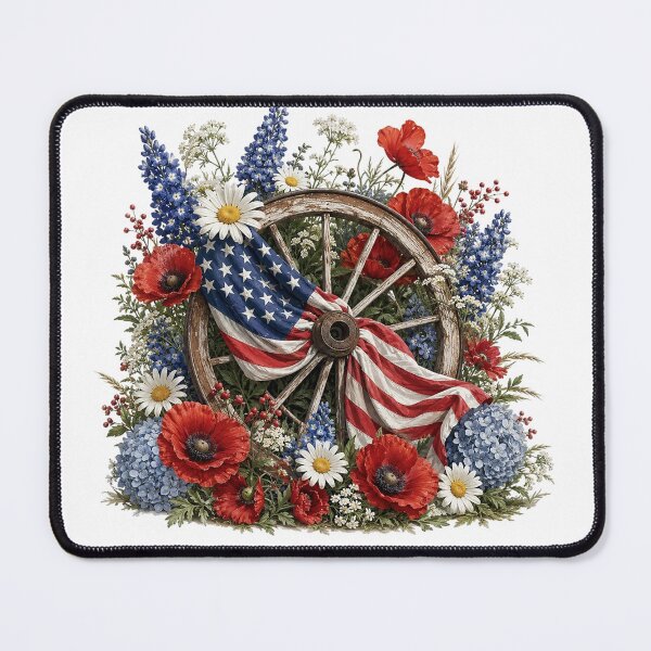 Item preview, Patriotic Country Floral Americana Artwork designed and sold by PetalGarden.