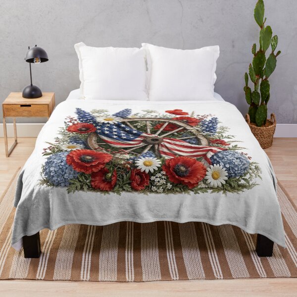 Item preview, Patriotic Country Floral Americana Artwork designed and sold by PetalGarden.