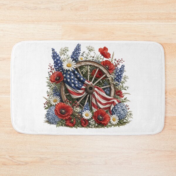 Item preview, Patriotic Country Floral Americana Artwork designed and sold by PetalGarden.