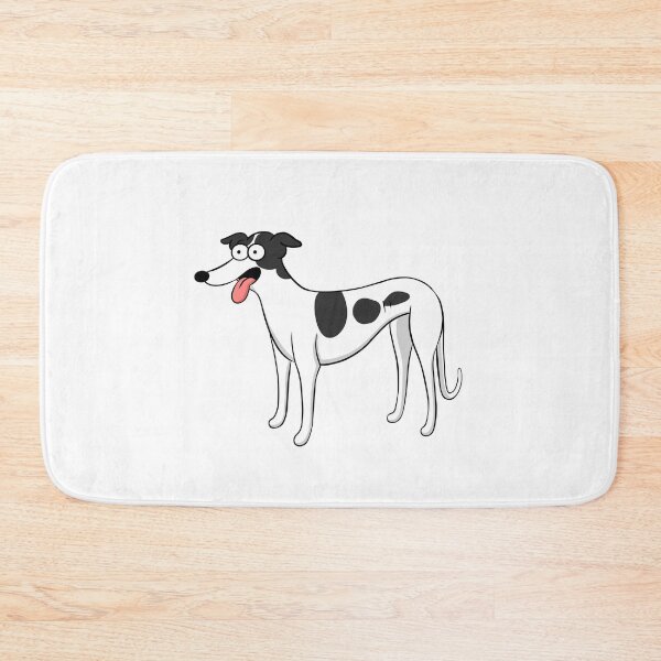 Item preview, Santa's Little Helper Style White and Black Hound designed and sold by Tessa Draws Stoof.