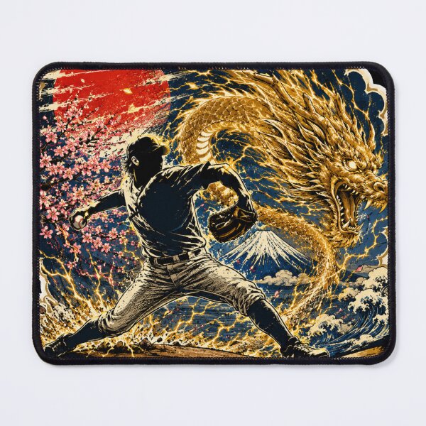 Item preview, Pitch Like Lightning ⚡ | Japanese Ukiyo-e Baseball Art designed and sold by Locker39.