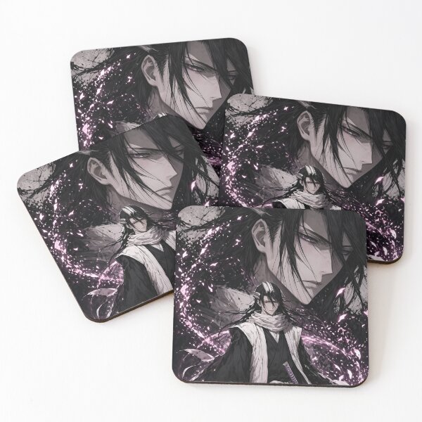 Item preview, Kuchiki Byakuya | Dark Ronin Samurai Anime Art | Shadow Warrior Aesthetic Illustration | Purple Energy Sword Fighter Wall Decor designed and sold by Dyan4.