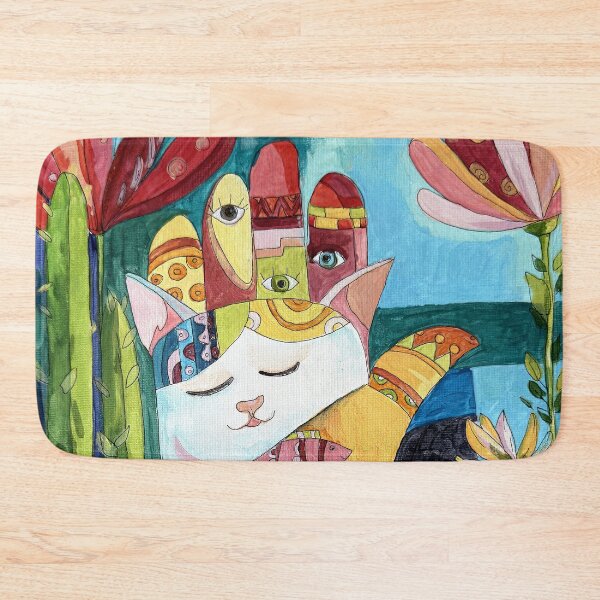 Item preview, Hamsa Cat Talisman Painting designed and sold by AlisaArtDecor.