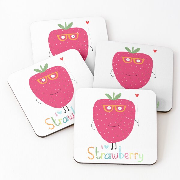 Item preview, Funny Strawberry With Glasses Holding A Heart By Artist Carla Daly designed and sold by Carla Daly.