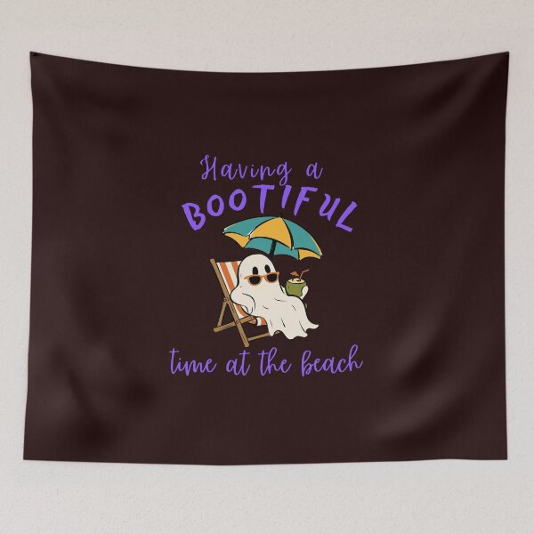 Item preview, Having a Bootiful Time at the Beach Funny Ghost Pun designed and sold by glowvim.