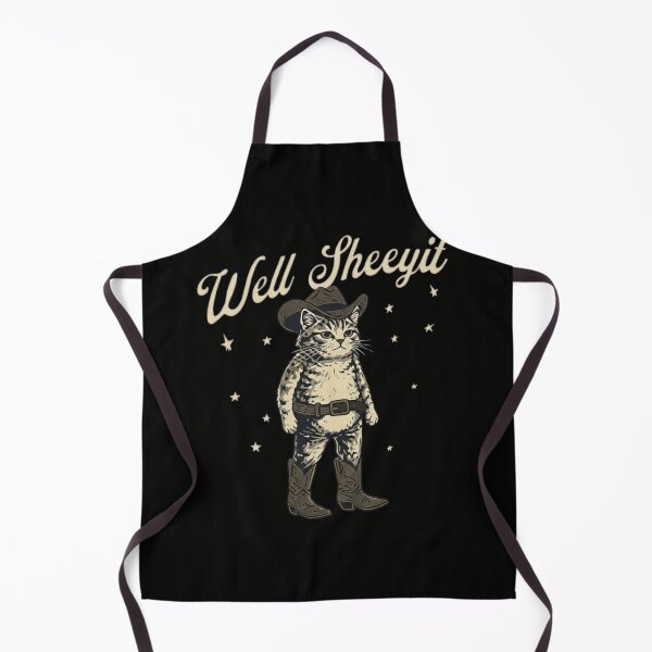 Item preview, Funny Cowboy Cat Well Sheeyit Vintage Retro Western Kitten designed and sold by haitrieuic96.