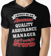 QUALITY ASSURANCE MANAGER T-shirts, i-Phone Cases, Hoodies, & Merchandises Men's V-Neck T-Shirt