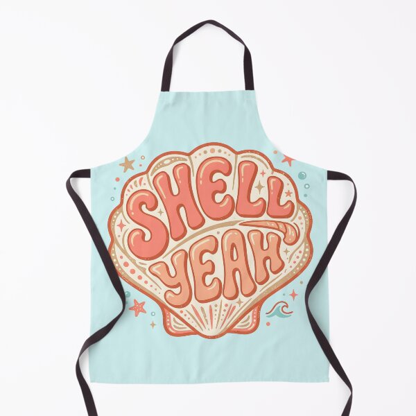 Item preview, Shell Yeah – Groovy Coastal Word Design designed and sold by Sea Gem.