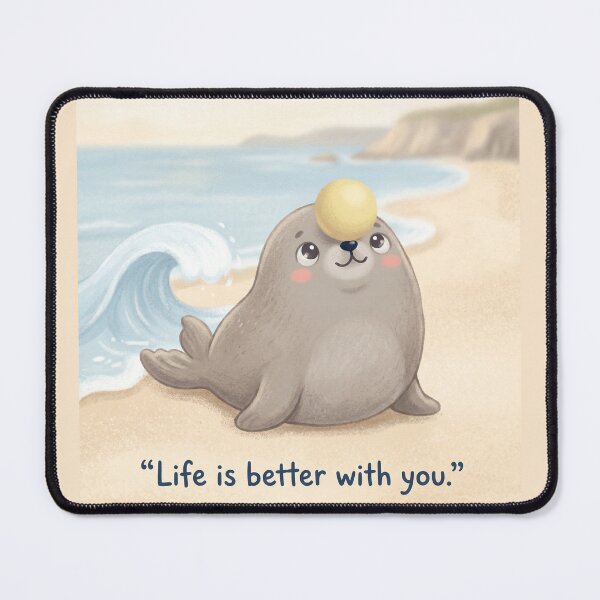 Item preview, Life Is Better With You Seal Shirt | Cute Kawaii Seal Illustration designed and sold by DmaarGroup.