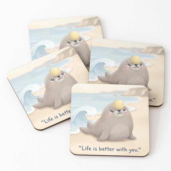 Item preview, Life Is Better With You Seal Shirt | Cute Kawaii Seal Illustration designed and sold by DmaarGroup.