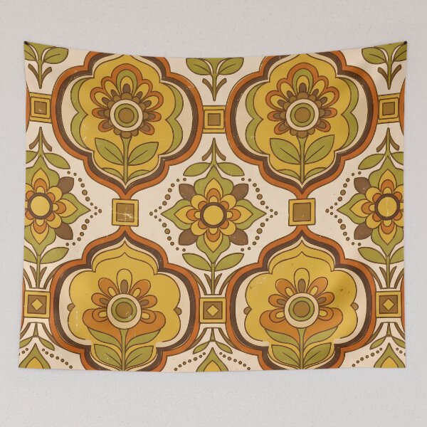 Item preview, Japan Pattern Botanical Floral Marine Farmhouse Textile designed and sold by ART ATTACK ZONE.