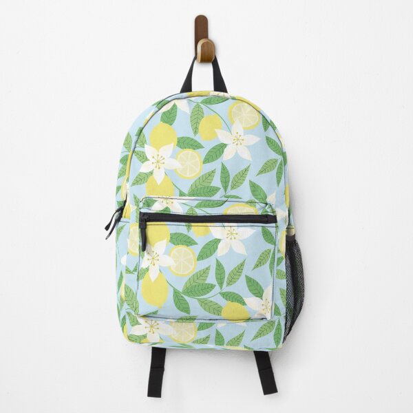 Item preview, Lemon Blossom Pattern Citrus Floral Blue Botanical Summer Design designed and sold by anigui.
