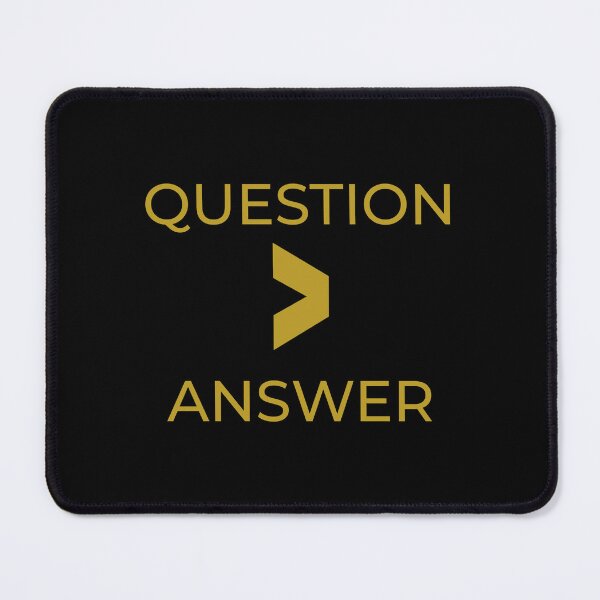Item preview, Question > Answer – Minimalist Philosophical Typography Art designed and sold by QCena.