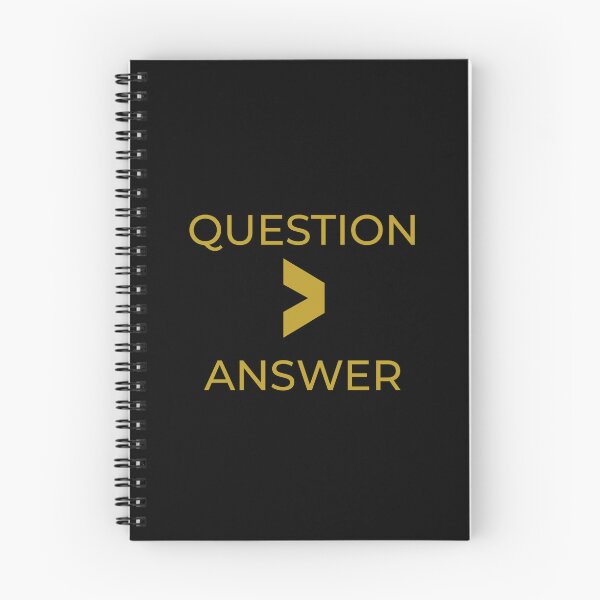 Item preview, Question > Answer – Minimalist Philosophical Typography Art designed and sold by QCena.
