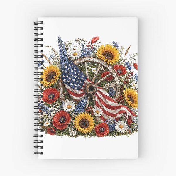 Item preview, Rustic Americana Sunflower Wagon Wheel Decor designed and sold by PetalGarden.