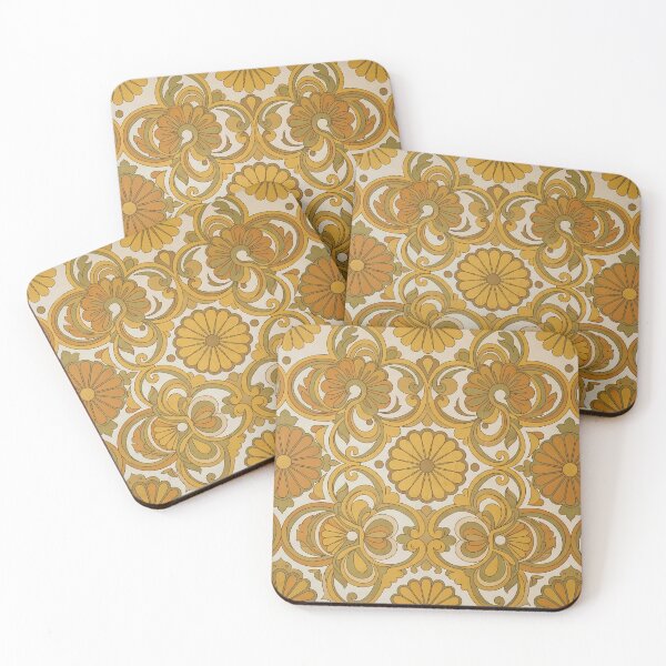 Item preview, India Rustic Pattern Botanical Floral Marine Farmhouse Textile designed and sold by ART ATTACK ZONE.