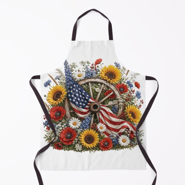 Item preview, Rustic Americana Sunflower Wagon Wheel Decor designed and sold by PetalGarden.