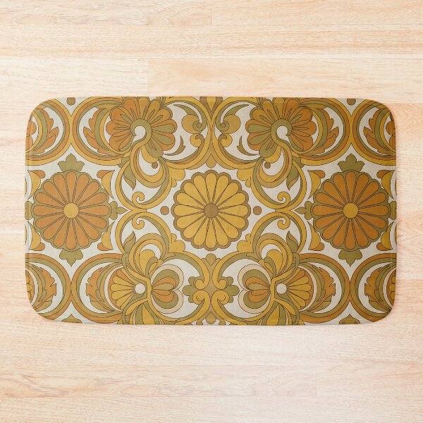 Item preview, India Rustic Pattern Botanical Floral Marine Farmhouse Textile designed and sold by ART ATTACK ZONE.
