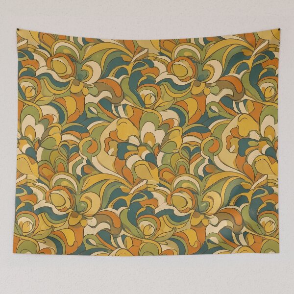 Item preview, Egypt Rustic Pattern Botanical Floral Marine Farmhouse Textile designed and sold by ART ATTACK ZONE.
