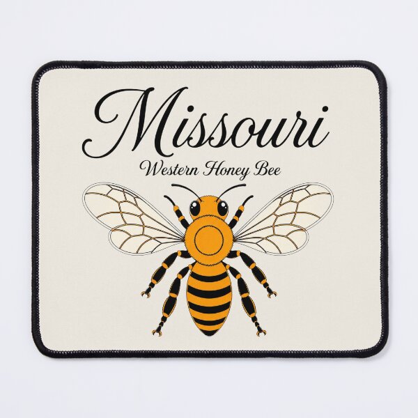 Item preview, Missouri Western Honey Bee Vintage State Insect Art Print designed and sold by The-Drip-Studio.