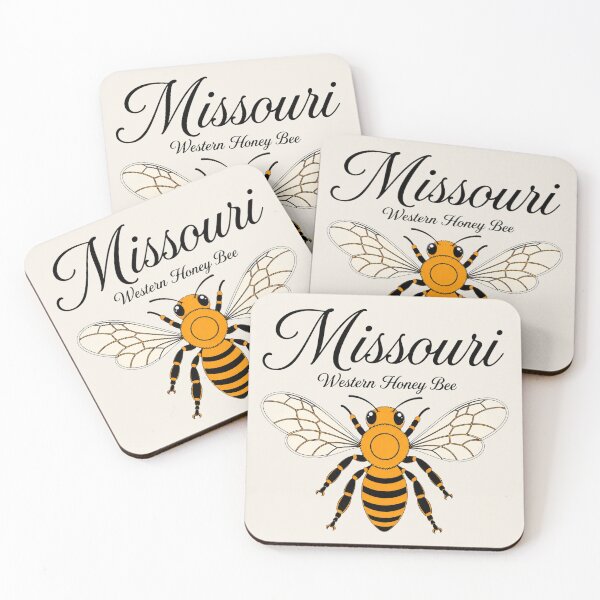 Item preview, Missouri Western Honey Bee Vintage State Insect Art Print designed and sold by The-Drip-Studio.