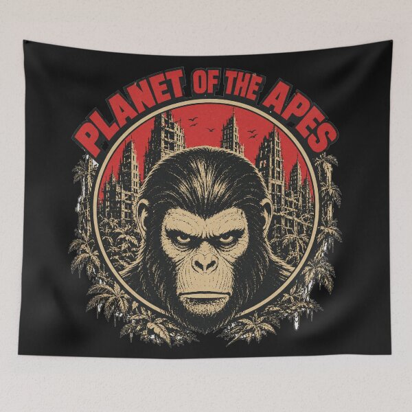 Item preview, Planet of the Apes – Vintage Ruined City Retro Sci-Fi T-Shirt Design designed and sold by Simbera.